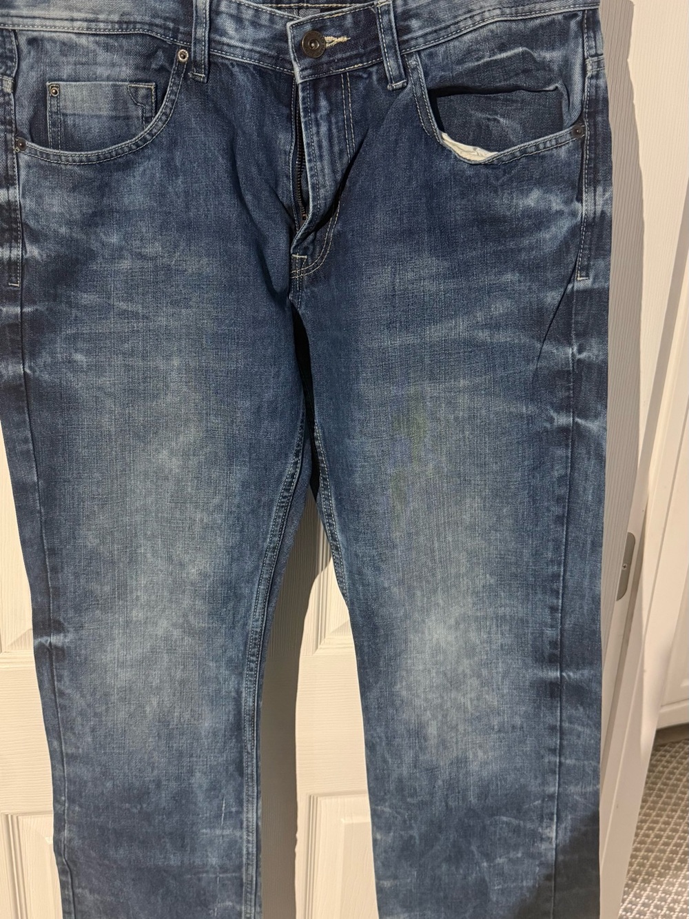 Buffalo David Bitton Men'sDriven Basic Straight Faded Blue Jeans